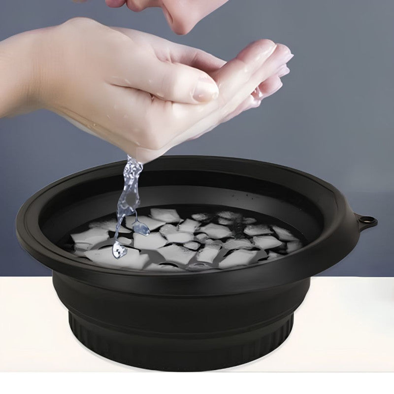 Face Ice Bowl with Built in Ice Tray Collapsible Silicone Beauty Bowl
