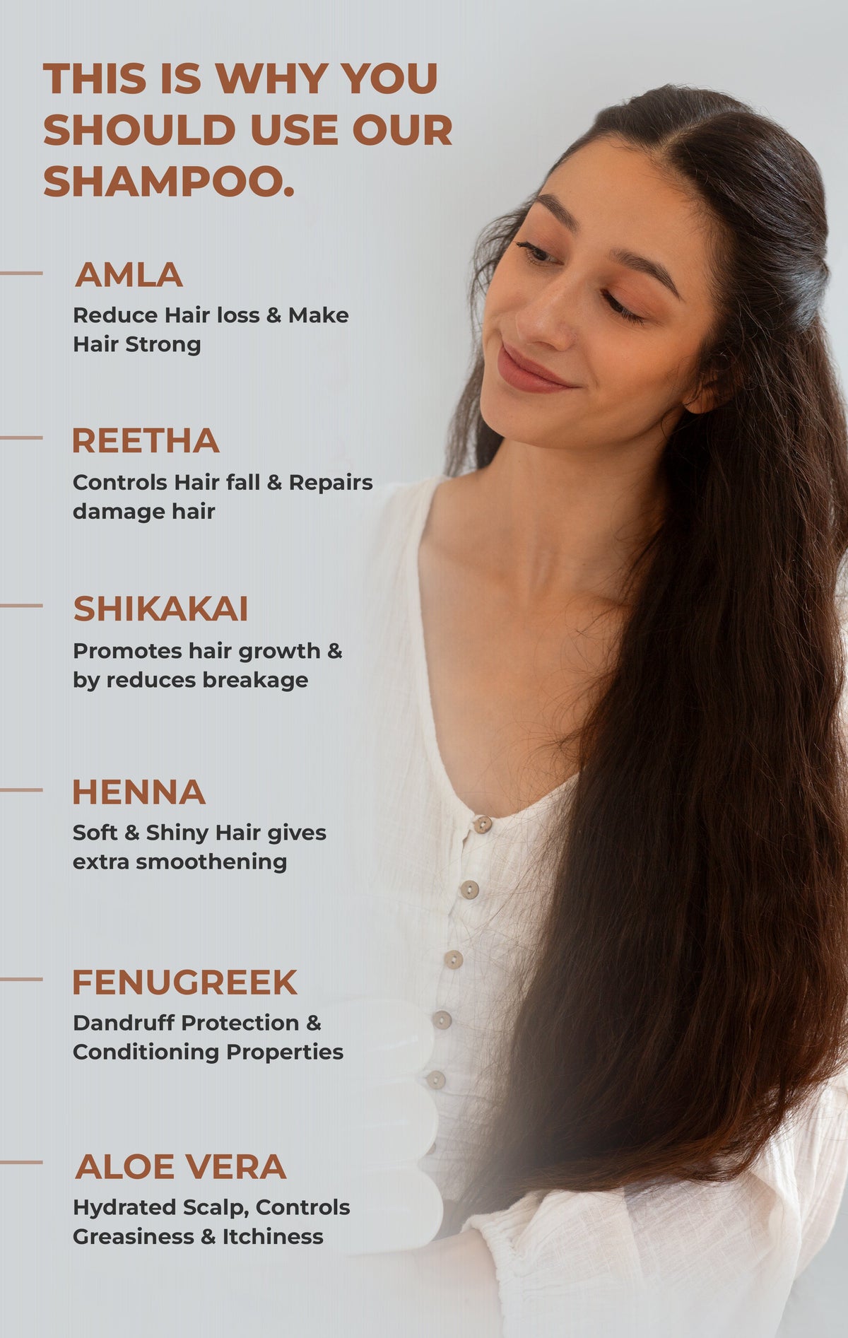 Shreekesha Amla Reetha Shikakai Sulphate Free Shampoo (350 ml)