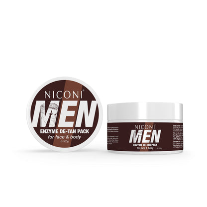 NICONI Men Enzyme De-Tan Pack for Face & Body | Sun Tan Removal | Cash on Delivery Pakistan