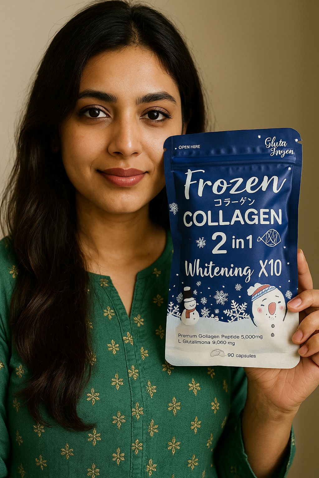 2 in 1 Premium Collagen Peptide & Glutathione, 60 Capsules