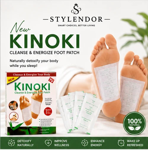 Kinoki Detox Foot Pads – Natural Foot Pain Relief Patches (10 Pack)